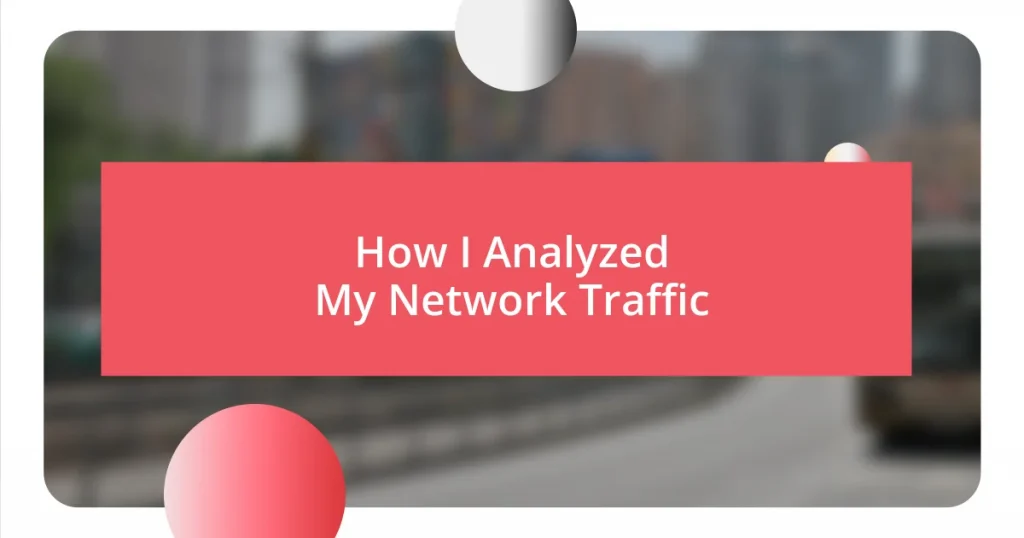 How I Analyzed My Network Traffic