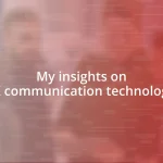 My insights on V2X communication technologies